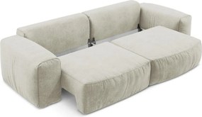 Béžová ženilková rozkladacia pohovka 275 cm Kuki – Makamii