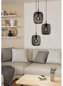 Eglo 900686 - Luster na lanku ROMAZZINA 3xE27/40W/230V čierna