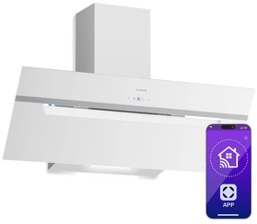 Klarstein BigBite šikmý digestor | režim odsávania vzduchu a recirkulácie | bezpečnostné sklo | 417 m³/h | 90 cm