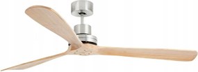 Stropný ventilátor Faro Lantau XL DC matný nikel/borovica, priemer XL
