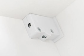 FURNIVAL Torino obývacia stena s osvetlením biela / čierny lesk