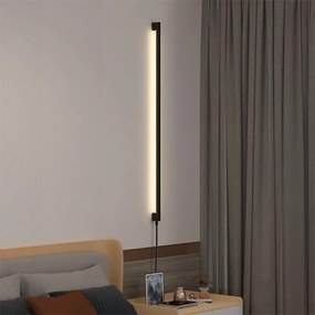 Toolight Toolight, LED nástenné svietidlo 100cm, 15W, 3000K, LHJ064-W, čierna matná, OSW-60033
