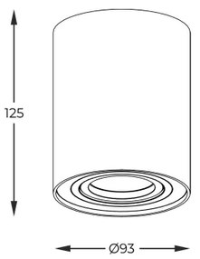 Zuma Line 20038-BK-N - Bodové svietidlo RONDOO SL 1 1xGU10/50W/230V čierna