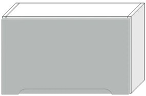 Skrinka do kuchyne Zoya W60okgr svetlo šedá mat/biely