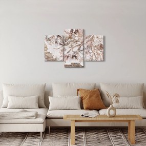 Obraz - Kvetinová freska na tehlovej stene (90x60 cm)