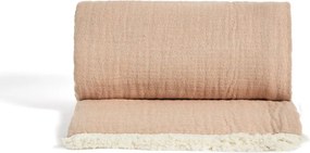 Mušelínová detská deka v lososovej farbe 130x170 cm Nafine – Kave Home