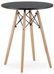 Okrúhly stôl TODI 60 cm čierny