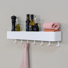 Biela nástenná oceľová kúpeľňová polička Multi – Spinder Design