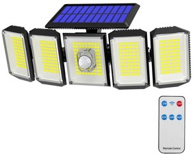 5 panelová otočná 300 LED- ová solárna lampa