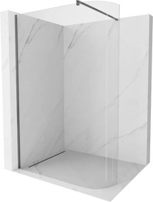 Mexen Kioto, sprchová zástena Walk-In 140 x 200 cm, 8mm číre sklo, grafitový profil, 800-140-101-95-06
