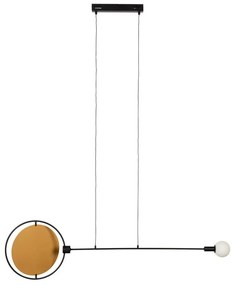 LED stmievateľné závesné svietidlo v okrovožltej a čiernej farbe Sirius – Zuiver