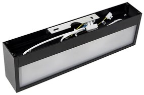Dizajnová obdĺžniková nástenná lampa čierna 35 cm - Houx