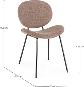 Béžová čalúnená jedálenská stolička Maddie – Yes Everyday