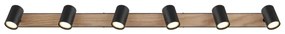 Globo 57911-6DBW - Bodové svietidlo ROBBY 6xGU10/35W/230V čierna/hnedá