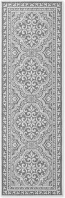 NORTHRUGS, Behúň Duet Rosel 106251 White/Gray - na von aj na doma, 80x250, šedá, chodba / predsieň