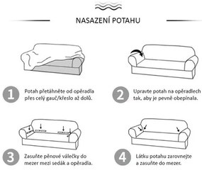 4Home Napínací poťah na sedačku Magic clean svetlosivá, 190 - 230 cm