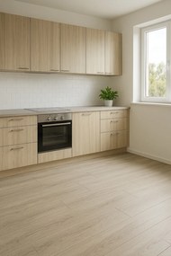 Beauflor, PVC podlaha - lino Texalino Supreme 991 L Pristine Oak - dub, na mieru, šíře 2m,3m,4m,5m, hnedá, filc, chodba / predsieň