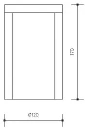 Panlux PN42100013 Záhradné LED nástenné svietidlo Costa N antracit, 12 W