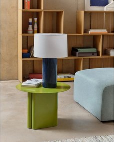 Modrá stolová lampa s textilným tienidlom (výška 53,5 cm) Toneric – Kave Home