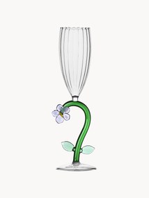 Ručne vyrobený pohár na sekt Botanica
