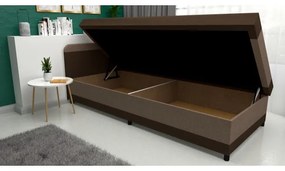 Čalúnená válenda s úložným priestorom TALI 80x202 hnedá/béžová