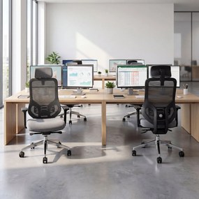 Ergonomická kancelárska stolička so sieťovinou tmavosivá AXIS