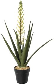 Umelá aloe s kvetom v kvetináči 65 cm