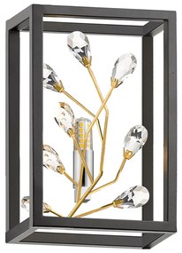 Zuma Line W0578-01A-B5TF - Nástenné svietidlo SPRING 1xG9/33W/230V čierna/zlatá