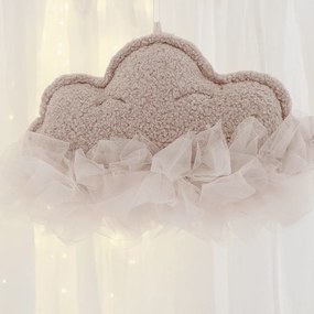 Závesná dekorácia obláčik púdrovo ružová 35x26x14cm