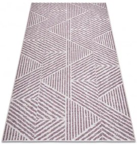 Koberec SIZAL COLOR 47176260 Línie, trojuholníky, zygzak - béžový / špinavo ružový