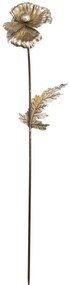Zapichovacia záhradná dekorácia Flowers, sada 3ks, 74 cm, kov, zlatá