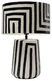 Striscle stolová lampa bielo-čierna 44 cm