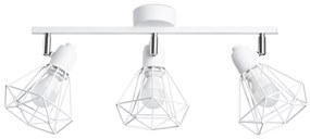 Bodové svietidlo Artemis, 3x biele drôtené tienidlo, (môžnosť polohovania)