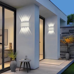 Brilagi - LED vonkajšie nástenné svietidlo FLAREBOX LED/8W/230V biela IP65