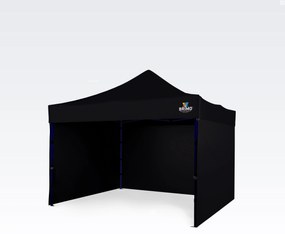 BRIMO Altánok 3x3 m Oceľový Rám s 3 Stenami: Pracovný Stan pre Remeselníkov - s 3 stenami - Čierna 22