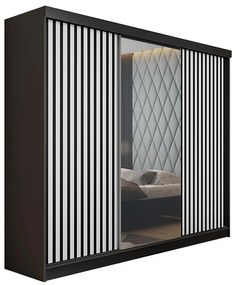 Skriňa Malani 200 L grafit / dvierka biely