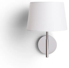 RENDL R11985 BROADWAY nástenná lampa, dekoratívne biela chróm
