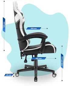 Detské herné kreslo HC - 1004 čierno bielej farby