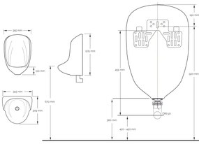 EcoStep 30013 - Bezvodný pisoár P10 keramika/biela