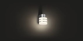 PHILIPS HUE Vonkajšie nástenné LED inteligentné osvetlenie HUE TUAR, 9,5 W, teplá biela, okrúhle, chrómované, IP