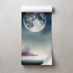 Fototapeta nočná obloha s mesiacom a mrakmi