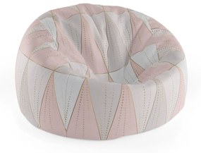 Sablio Sedací vak Cocoon Růžovošedé jehlany - 115 x 75 cm x 45 cm