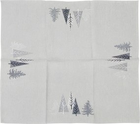 Vianočný obrus SILVER FOREST 85x85 cm, svetlosivý