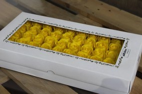 Žlté mydlové ruže 50ks 6cm
