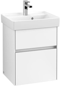 VILLEROY &amp; BOCH Collaro závesná skrinka pod umývadielko, 2 zásuvky, s LED osvetlením, 460 x 374 x 546 mm, White Matt, C006B0MS