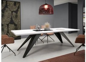 Rozkladací jedálenský stôl Awelian 140, Farba: Čierna/čierny molet