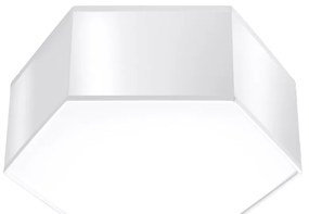 Stropné svietidlo Sunde, 1x biele plastové tienidlo, (biely plast)