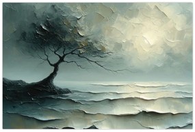 Obraz - Olejomaľba stromu s oceánom (90x60 cm)