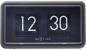 Preklápacie hodiny NeXtime 10x18 cm čierne