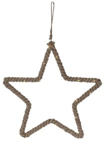 Závesná svietiaca dekorácia Hviezda, 25 x 25 x 1,5 cm, 15 LED, teplá biela